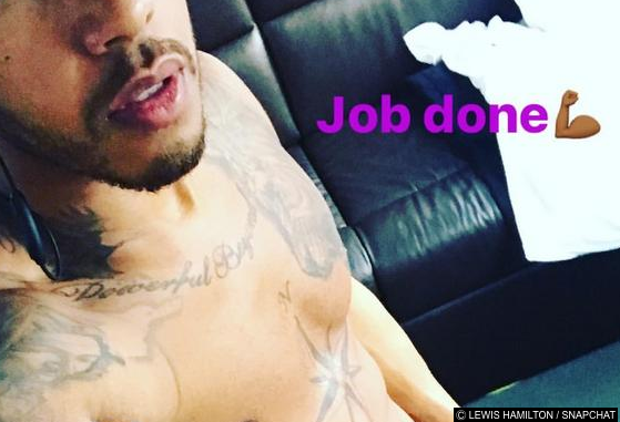 Lewis Hamilton Shocks Fans With An Eyeful In Naughty Snapchat Thegayuk 